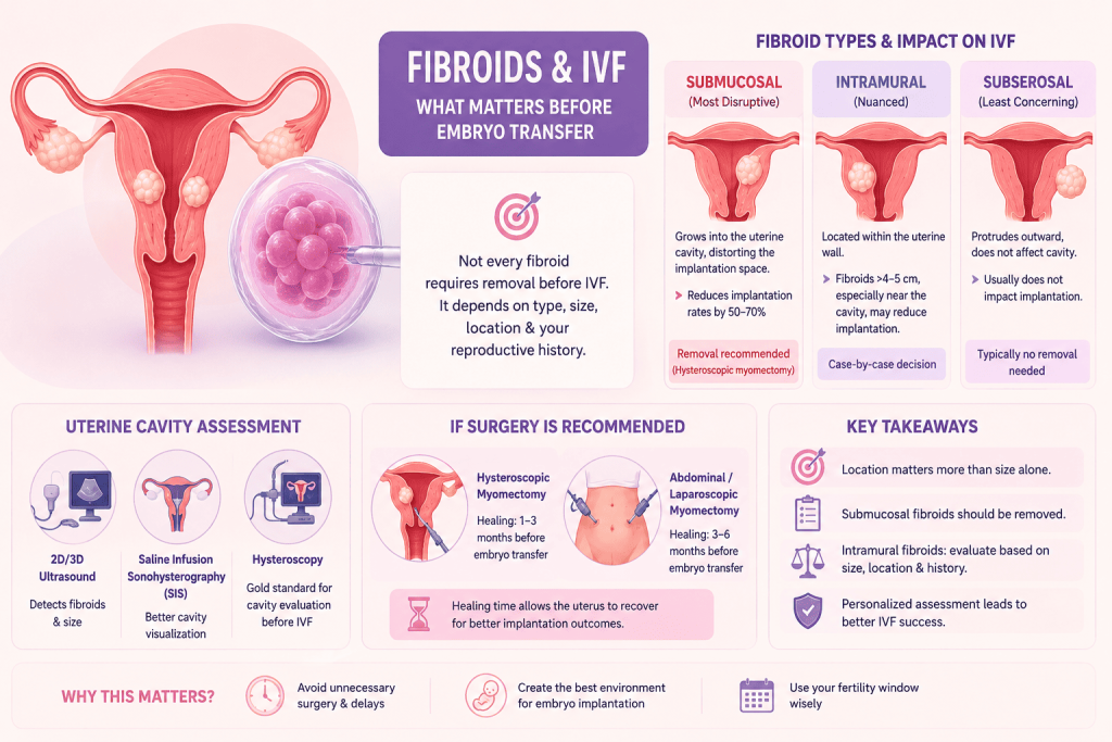 Which Fibroid Types Need Surgery Before Embryo Transfer